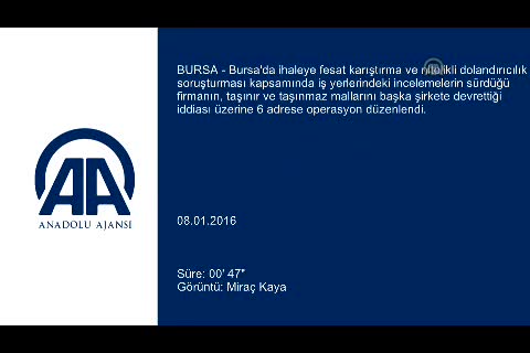 Bursa'da ihaleye fesat karıştırma ve dolandırıcılık operasyonu!