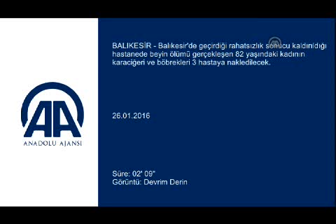 Balıkesir'den Bursa'ya organ bağışı