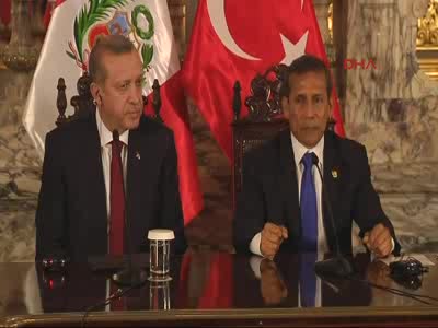 Cumhurbaşkanı Erdoğan, Peru Devlet Başkanı Ollanta Humala ile ortak basın toplantısı düzenledi