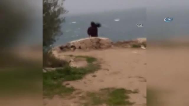 Falezlerden atlayan genç kızın son görüntüleri ortaya çıktı