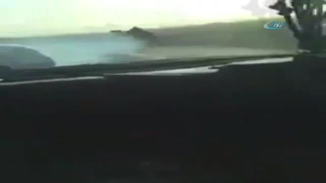 Yola deve çıkınca kaza da kaçınılmaz oldu