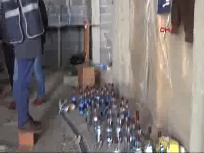 Adana'da sahte içki imalathanesi ortaya çıkarıldı