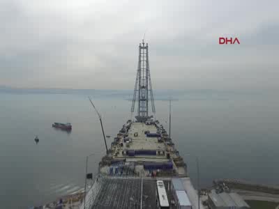 Körfez köprüsünde ilk 275 metre tamamlandı