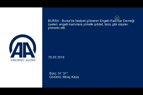 Bursa'da engelli kadınlardan "şiddete hayır" eylemi