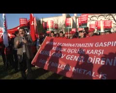 Bursa'da işçilerden kiralık işçi ve kıdem tazminatı konusunda eylem