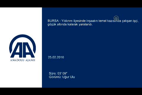 Bursa'da temel kazısında göçük: 1 yaralı