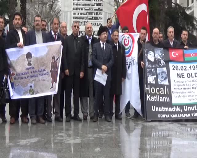 Bursa'da Hocalı Soykırımını protesto ettiler!