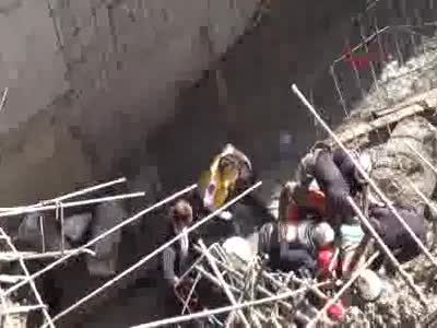 İnşaatta göçük: 4 işçi yaralandı
