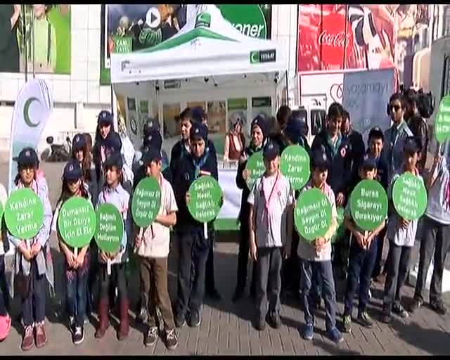 Bursa'da çocuklar "dumansız bir dünya" istiyor