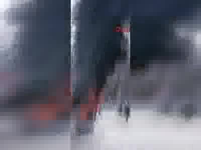 Yolcu minibüsü alev alev yandı