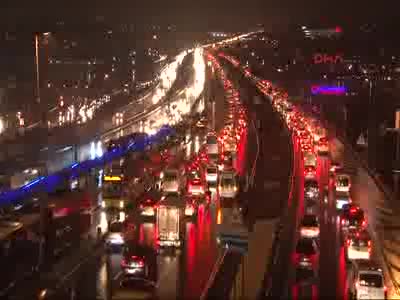 İstanbul'da trafik yoğunluğu yüzde 91'e ulaştı