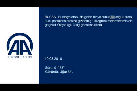 Bursa'ya getirilen kutudaki pastaların arasından uyuşturucu çıktı