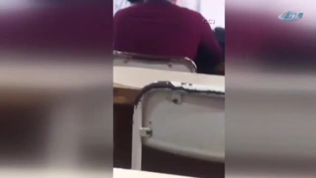 Öğretmen şiddeti kamerada!