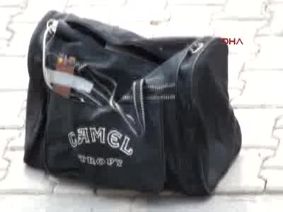 Bomba düzeneği süsü verilen spor çanta korkuttu