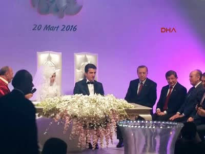 Erdoğan ve Davutoğlu nikah şahidi oldu