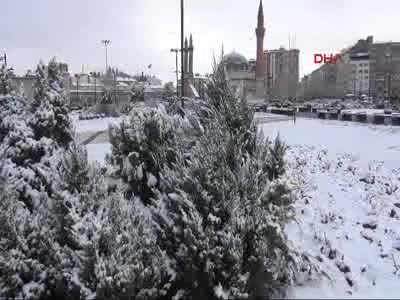 Sivas'ta kar yağışı