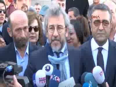 Can Dündar ve Erdem Gül adliye önünde açıklama yaptı