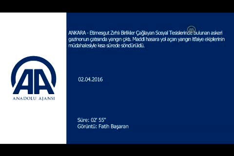 Başkent'te askeri bölgede yangın