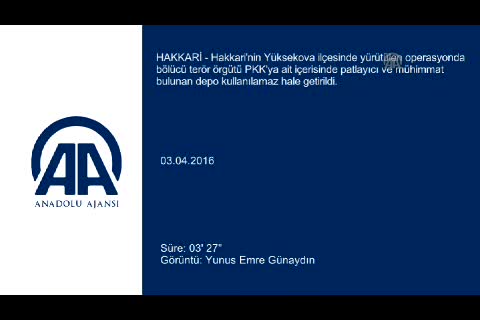 PKK'nın "patlayıcı ve mühimmat deposu" imha edildi