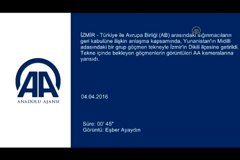 Midilli Adası'ndaki göçmenler Dikili'ye böyle getirildi