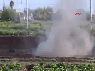 Kilis'te tarladaki mühimmat imha edildi
