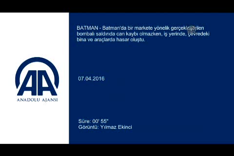 Batman'da markete bombalı saldırı