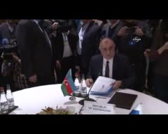 Azerbaycan-Rusya-İran dışişleri bakanlarının üçlü toplantısı başladı