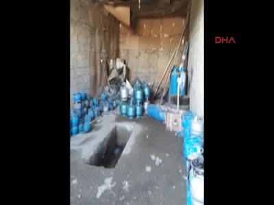 Nusaybin'de PKK'lılar tarafından el yapımı patlayıcı yapmak amacıyla kullanılan boş tüpler ele geçirildi