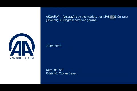 LPG tüpünde uyuşturucu sevkiyatı