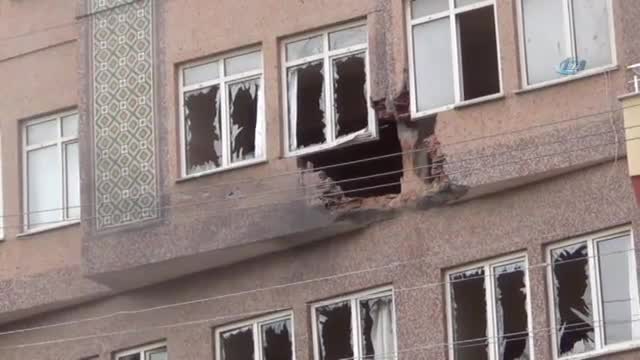 Roket mermisi isabet eden pansiyon bu hale geldi