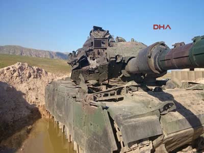 IŞİD'ın saldırdığı tankın görüntüleri paylaşıldı