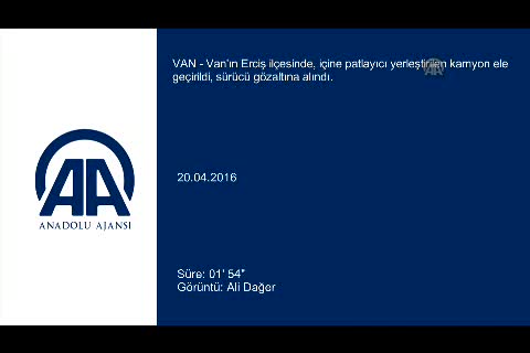 Van'da patlayıcı yüklü kamyon ele geçirildi