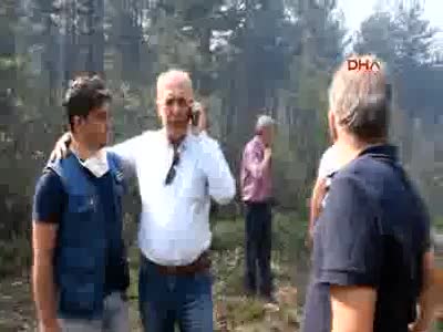 Dursunbey'de ormanlık alanda yangın