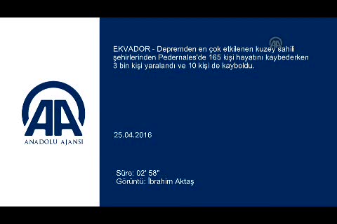 Ekvador'da arama kurtarma yerini enkaz kaldırmaya bıraktı