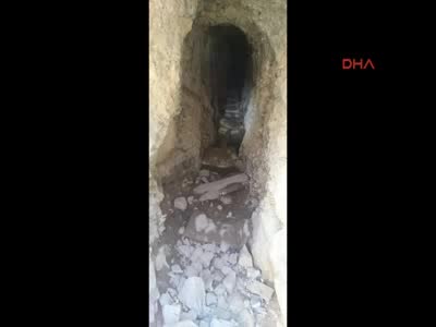 Uludere'de PKK'lıların kullandığı mağara bulunarak imha edildi