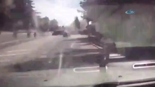 Motosikletli şahsın öldüğü kaza kamerada
