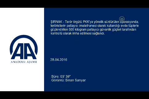 Teröristlerin patlayıcı imalathanesi imha edildi