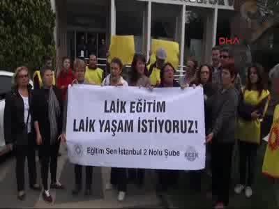 Eğitim-Sen'den İHH Başkanı'nın katıldığı konferansa protesto