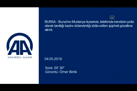 Bursa'da yaşlı kadını dolandıran zanlı yakalandı