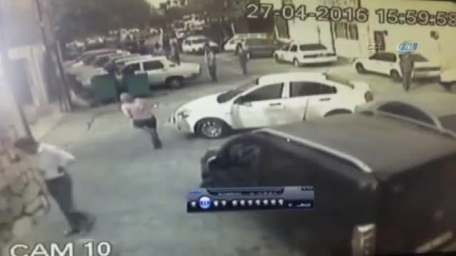 İki kişinin vurulduğu kavga kamerada