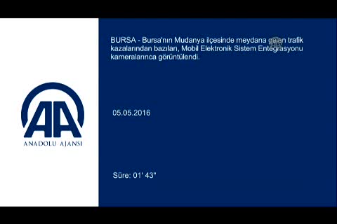 Bursa Mudanya'da MOBESE'ye yansıyan trafik kazaları