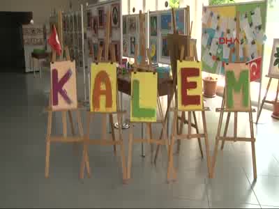 Özel öğrencilerin el işi eserleri sergilendi