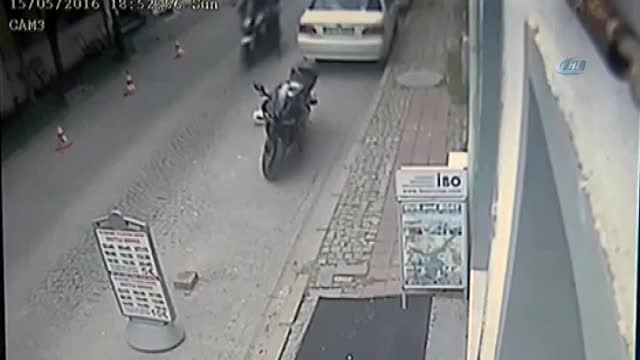 42 bin liralık motosikleti 10 saniyede böyle çaldılar