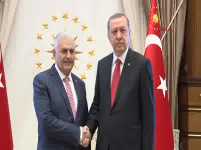 Erdoğan, 65. Hükümet'i kurmakla görevlendirdiği Binali Yıldırım'ı kabul etti