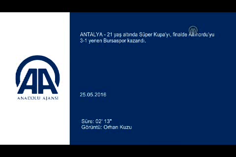 21 yaş altında Süper Kupa'yı Bursaspor kazandı