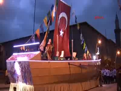 İstanbul'un Fethi, Erzurum'da temsili gemi ile canlandırıldı