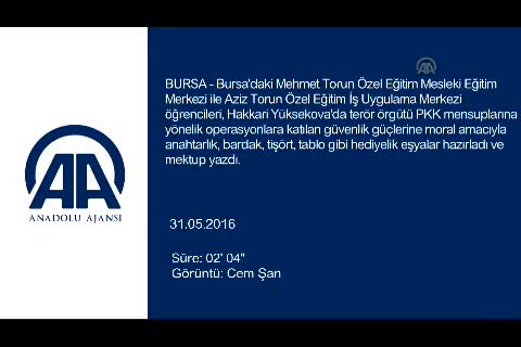 Bursa'da "özel" öğrencilerden güvenlik güçlerine "özel" hediyeler