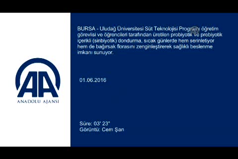 Bursa'da "simbiyotik" dondurma üretildi
