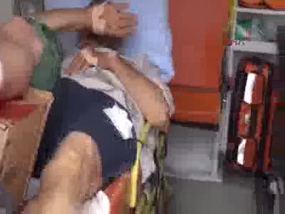 Tırpanla ayağını kesti