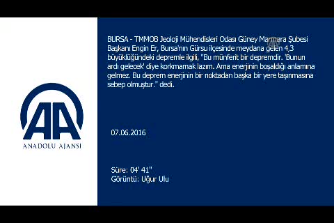 Bursa'daki deprem ile ilgili açıklama! "Bu münferit bir depremdir"